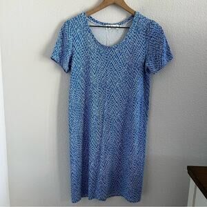 Fighting Eel Blue Printed T-Shirt Dress XS